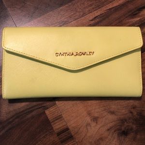 Cynthia Rowley neon yellow wallet